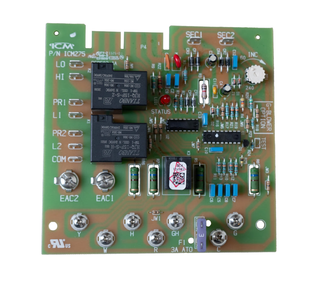 ICM CONTROLS Icm Controls ICM275 Fan Blower Control 16 watts (5.5 x 5.5 x 0.88 inches) Replacement for Carrier CES0110019