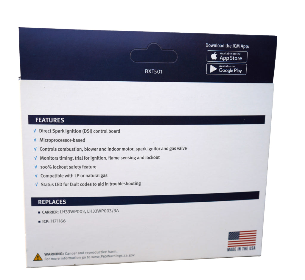 ICM CONTROLS Icm Controls 291 ICM291 Replacement Carrier LH33WP003A