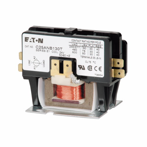 EATON Eaton C25ANB130T Compact Definite Purpose Contactor 30A Inductive Current Rating 2 HP at 115V 5 HP at 230V