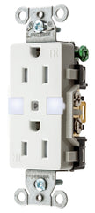 Hubbell Wiring Device-Kellems DR15NLWH HCI DR15NLWH TAMP RES, DECO FACE, N 15A 125V