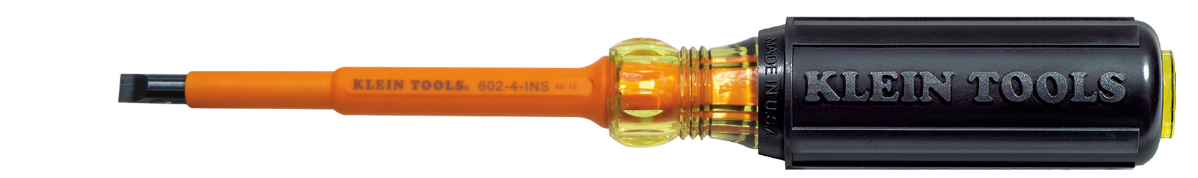 KLEIN TOOLS Klein Tools 602-4-INS 1/4-Inch Cabinet Tip Insulated Screwdriver 4-Inch