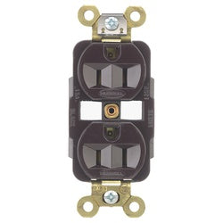 HUBBELL Hubbell HBL5262 DUP RCPT, HD IND GRD, 15A125V 5-15R, BR