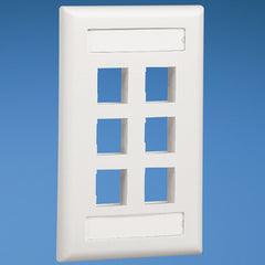 Panduit NK6FEIY NetKey Faceplate 6-Port Electric Ivory