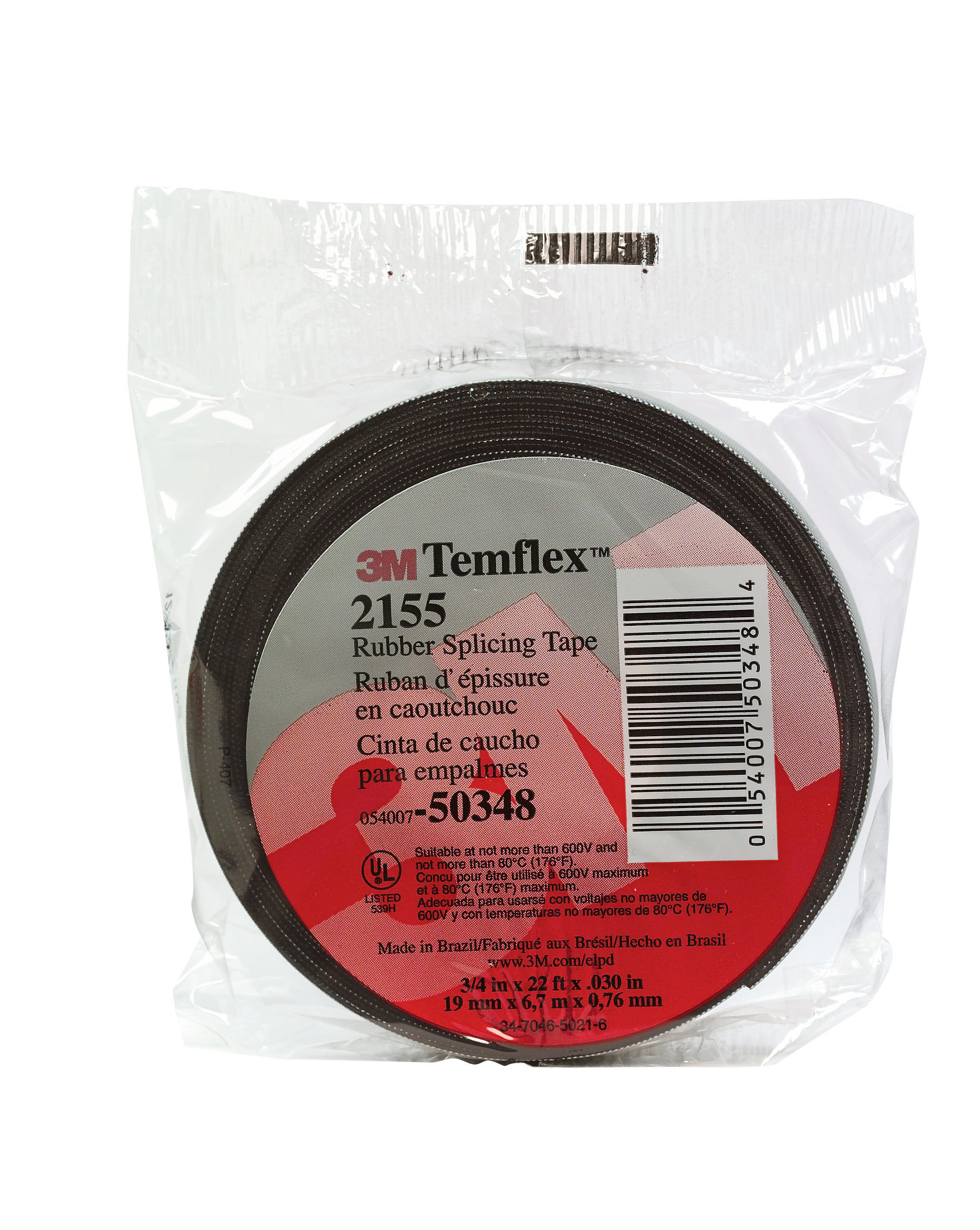 3M 3M 2155-3/4X22FT 3M 2155 Rubber Splicing Tape 22 ft Length 3/4 in Width
