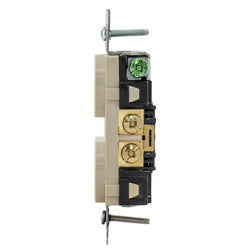 HUBBELL Hubbell BR20LA Wiring Device-Kellems 1-Phase Duplex Standard Traditional Screw Mount Straight Blade Receptacle 20A 125V