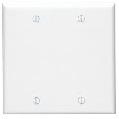 LEVITON Leviton 88025 2-Gang No Device Blank Wallplate Standard Size Thermoset White