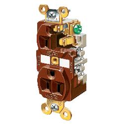 HUBBELL Hubbell HBL5262 DUP RCPT, HD IND GRD, 15A125V 5-15R, BR