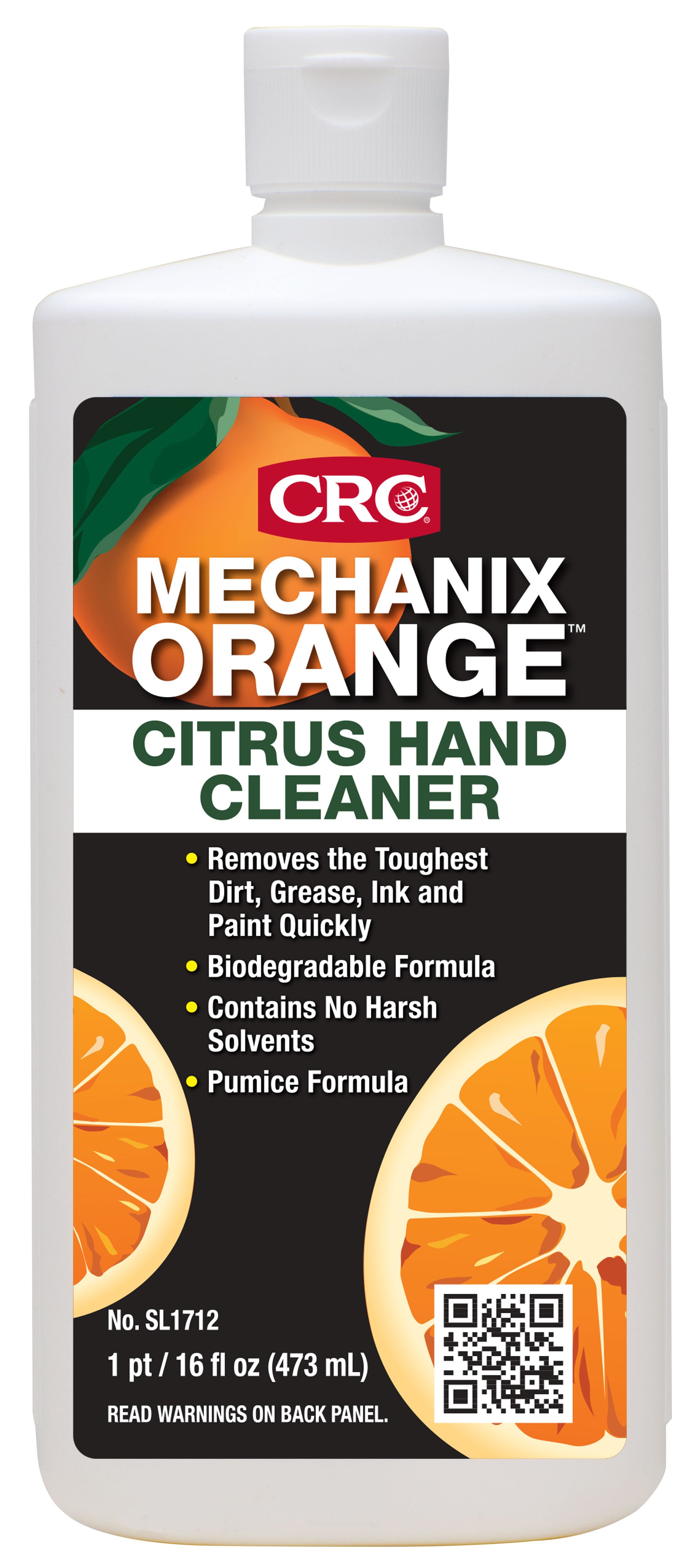 CRC INDUSTRIES CRC SL1712 Mechanix Orange Citrus Lotion Hand Cleaner 16 Fl Oz