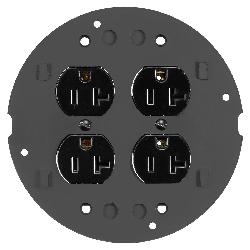 HUBBELL Hubbell S1SPDU HUB SYSTEMONE SUBPLATE, DOUBLE DUPLEX