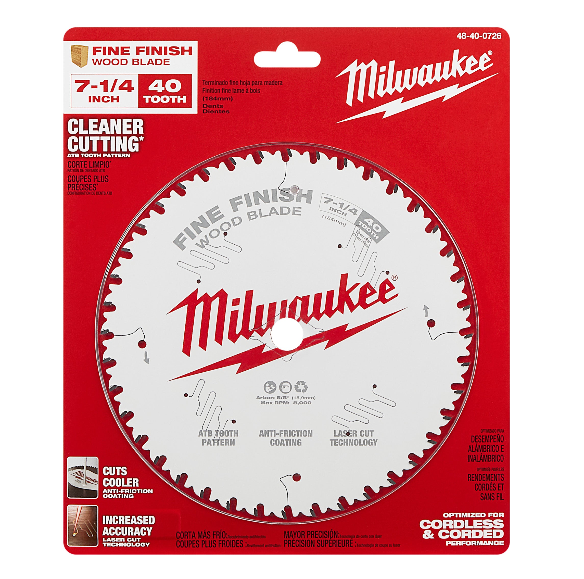 MILWAUKEE 48-40-0726 CIRCULAR SAW BLADES