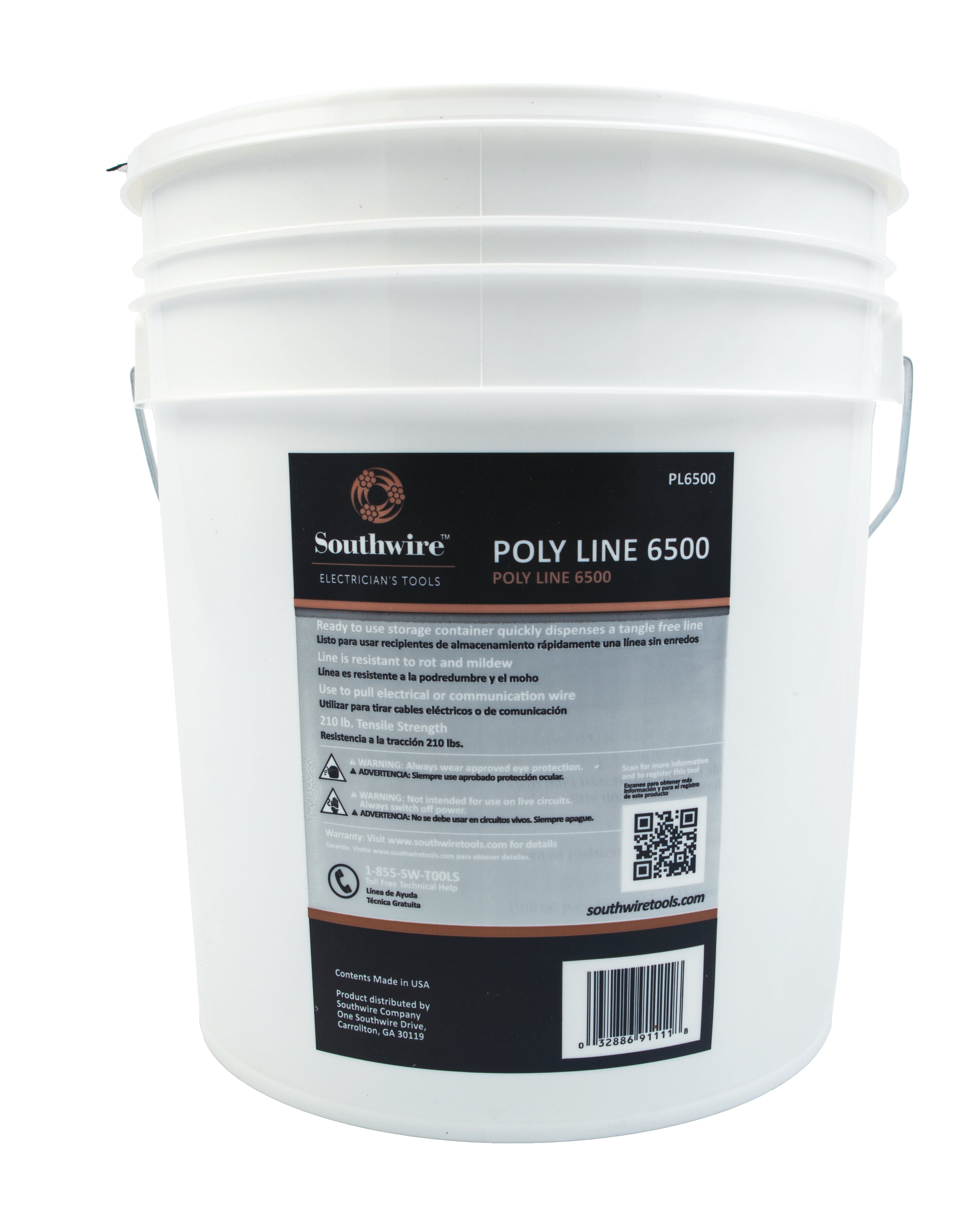 IDEAL IDEAL 31-340 Powr-Fish Pull Line in a Bucket, 210lb x 6500ft