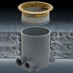 HUBBELL Hubbell RF400 Wiring Device-Kellems Fully Adjustable Floor Box Kit With Concrete Protective Cover, PVC, 6 in D