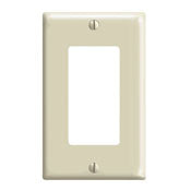 Leviton 80401-I 1-Gang Decora Wallplate Standard Size Thermoset Ivory