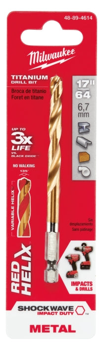 MILWAUKEE Milwaukee 48-89-4614 Twist Impact Drill Bit 17/64 Diameter Pack of 1
