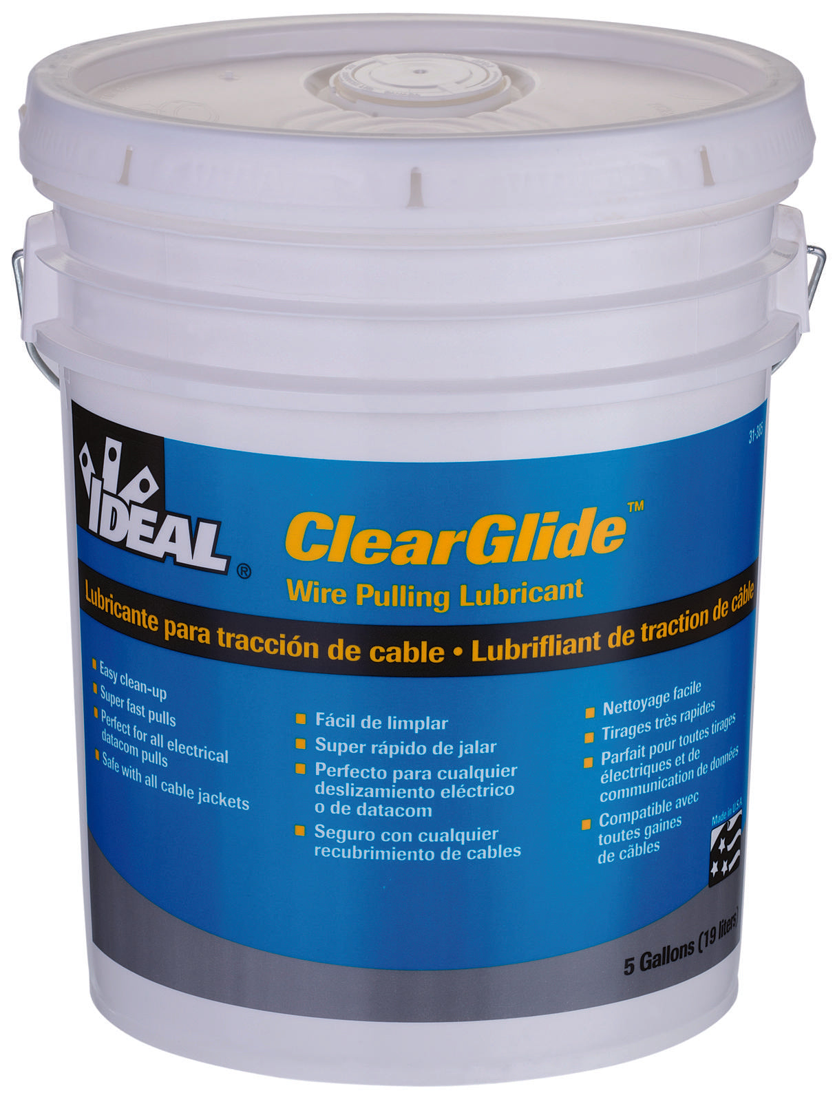 IDEAL IDEAL 31-385 ClearGlide Wire Pulling Lubricant, 5 Gallon Bucket