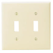 LEVITON Leviton 80709-R Wallplate Standard Size Traditional 2 Gangs Red