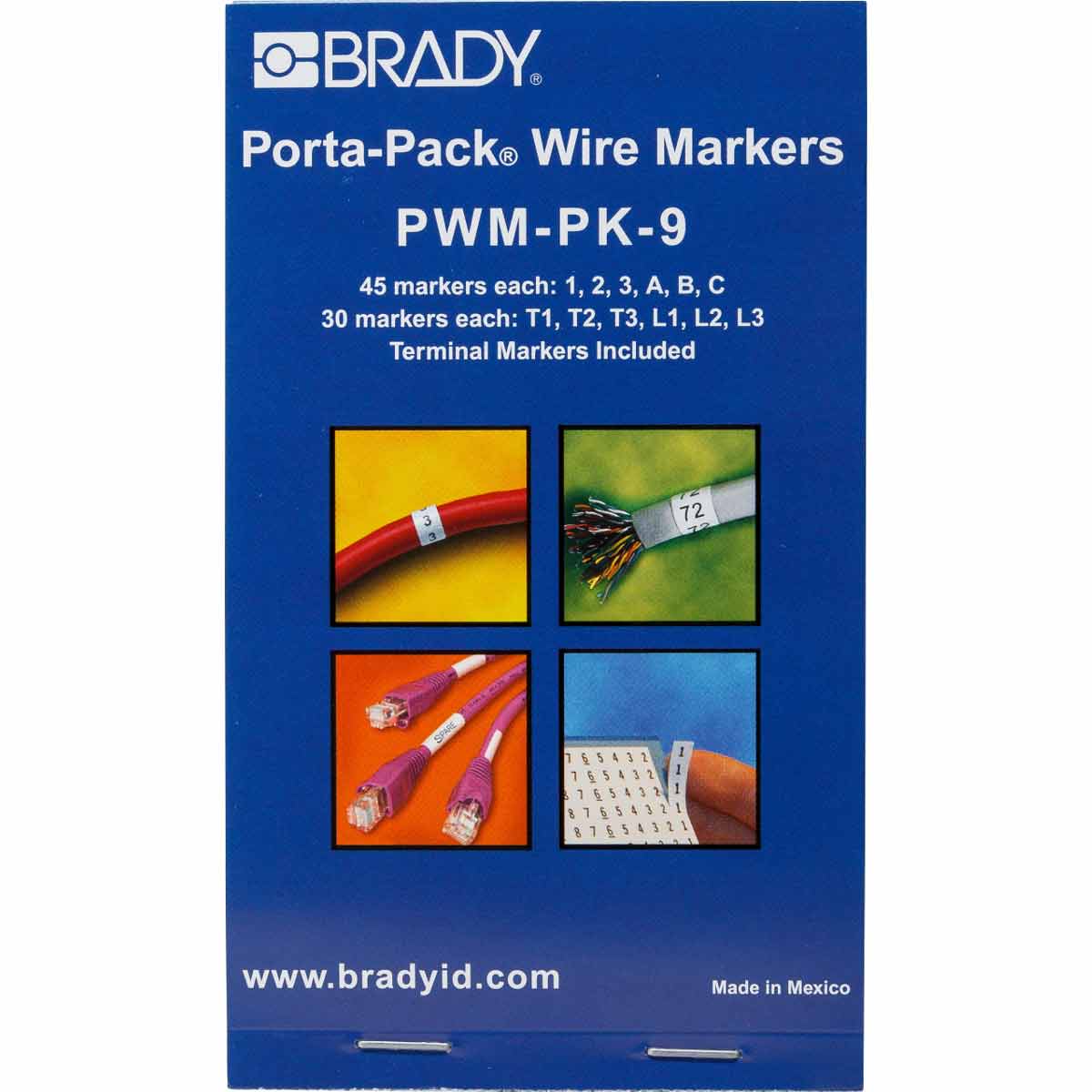 BRADY Brady PWM-PK-9 Porta-Pack Wire Marker Refill Combo 9