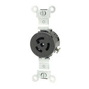 LEVITON Leviton 4560 15 Amp, 250 Volt, NEMA L6-15R, 2P, 3W, Single Locking Receptacle, Industrial Grade, Grounding