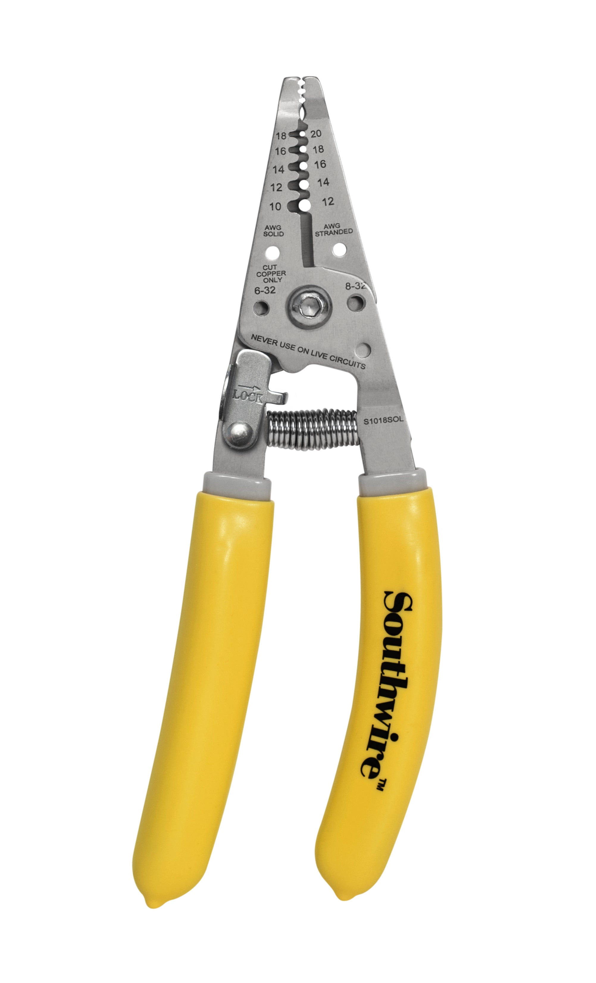 DIVERSITECH Southwire S1018SOL Wire Strippers Cutter 10-18AWG Solid 12-20AWG Stranded