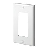 LEVITON Leviton 80401-NGY 1-Gang Standard Size Thermoplastic Nylon Gray GFCI Device Decora Wallplate