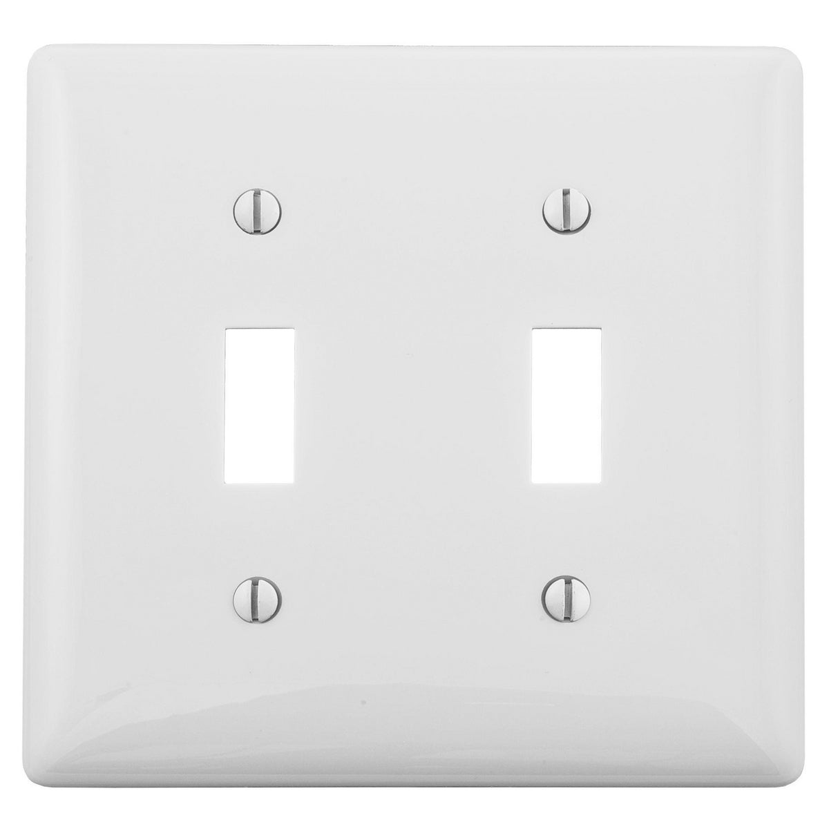 HUBBELL WIRING Hubbell Wiring Device-Kellems NP2W Standard Wall Plate 2 Gang 2 Toggle Switch