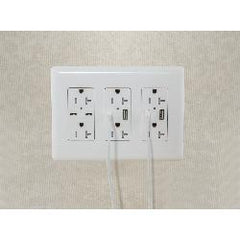 Hubbell USB20A5W USB Charger Receptacle 20A 125V
