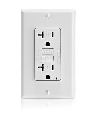 LEVITON Leviton GFTR2-E SmartlockPro Self-Test GFCI Receptacle, Tamper Resistant, 20A, Black