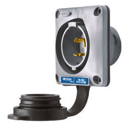 HUBBELL Hubbell HBL2325SW HUB LKG WT S/SHRD FLG-INLT, 20A 250V, L6-20P