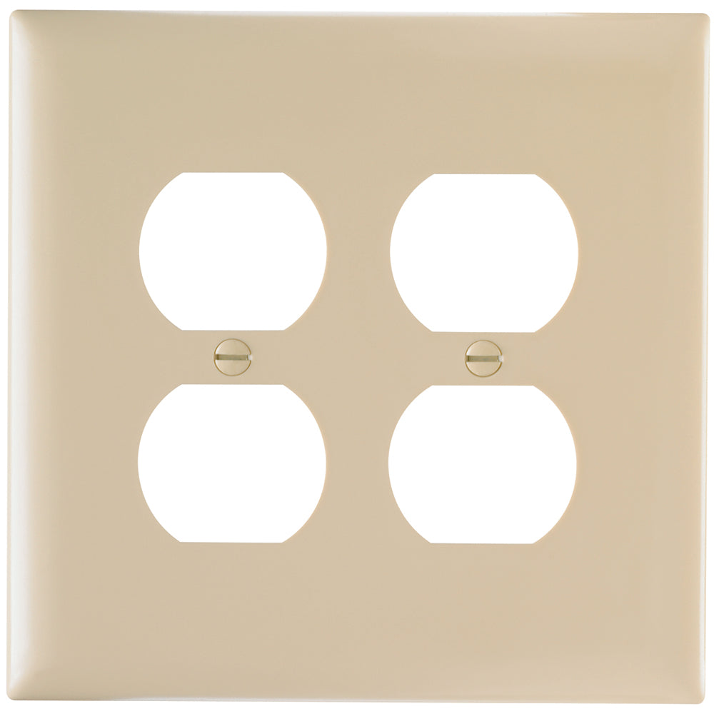 LEGRAND Legrand TPJ82I Pass & Seymour Jumbo Wall Plate, Duplex 2 Gang, 6 in, Thermoplastic