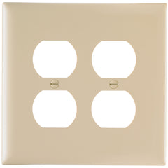 Legrand TPJ82I Pass & Seymour Jumbo Wall Plate, Duplex 2 Gang, 6 in, Thermoplastic