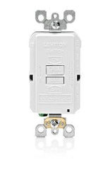 LEVITON Leviton GFRBF-W GFCI Dead Front Receptacle, Self-Test, 125 VAC, 20 Amp, 2 Poles, White