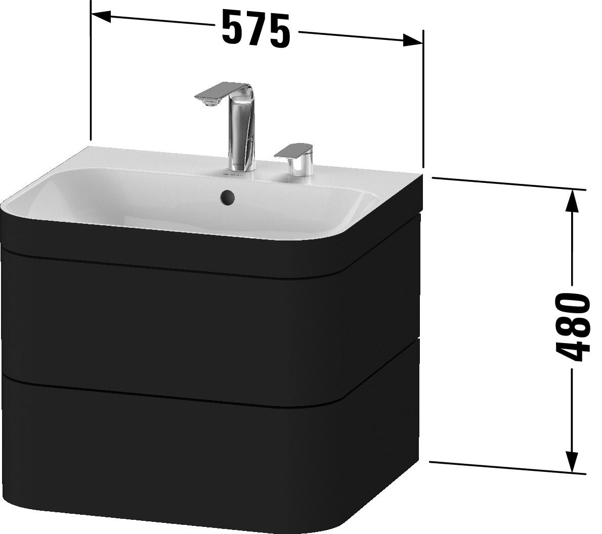 DURAVIT Duravit HP4635E6060 Happy D.2 Plus Bathroom Set