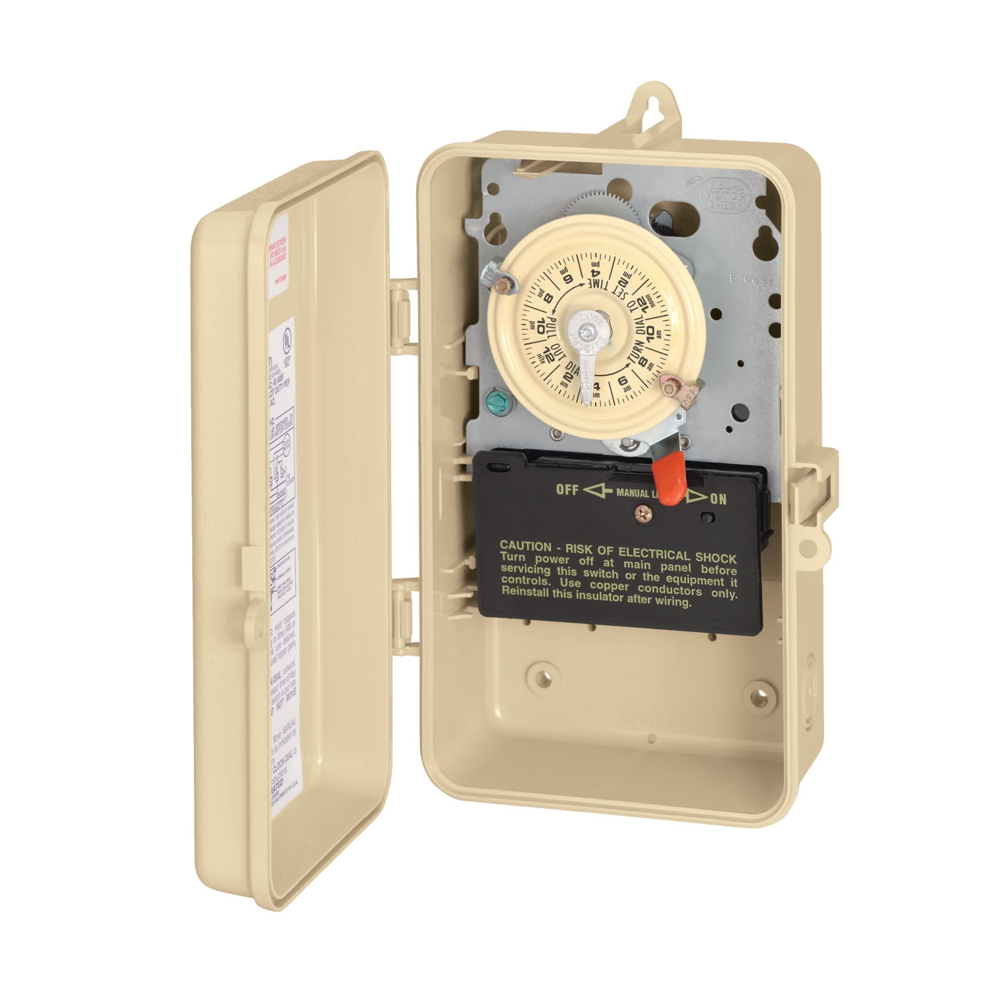 INTERMATIC Intermatic T101P3 NEMA 3R Plastic Case 125 VAC 60 Hz 40 Amp SPST Electromechanical Time Switch
