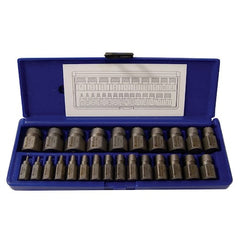 Hanson 53227 25 Piece Hex Head Multi-Spline Extractor Set