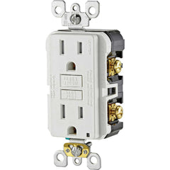 LEVITON Leviton RN2-GFTR1-0KW SmartLockPro Self-Test Tamper Resistant GFCI Outlet 15A 125V (1-Pack) LVTRN2GFTR10KW