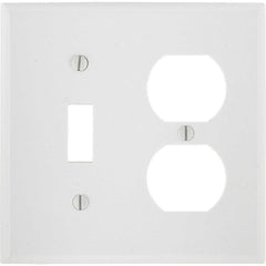 LEVITON Leviton R72-88105-00W Oversized 2-Gang Thermoset Single Toggle/Duplex Outlet Wall Plate (1 Pack)