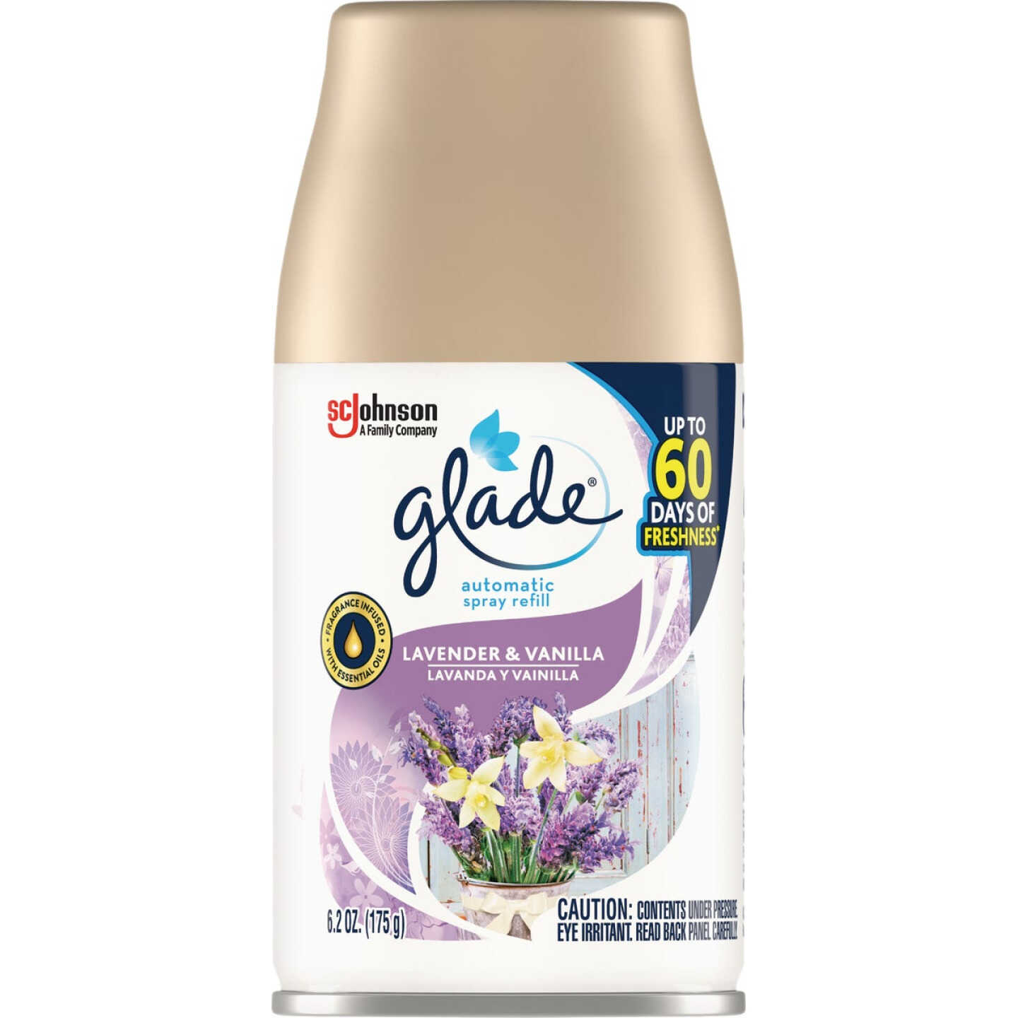 GLADE Glade 71776 Lavender & Vanilla Automatic Spray Refill (6.2 oz Pack of 6) AC1146