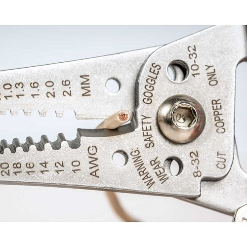 JONARD TOOLS Jonard Tools WSS-1020 Stainless-Steel Curved Wire Stripper, 10-20 AWG