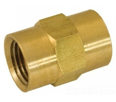 JONES STEPHENS Jones Stephens P10038 1/2 Inch FIP x FIP Yellow Brass Coupling