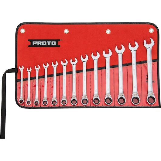 PROTO Proto JSCVMT-13S Full Polish 12-Point Reverse Ratchet Wrench 13-Piece Set