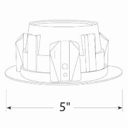ACUITY BRANDS Acuity Brands 14WWH 14W-WH JUNO TRIM WHT MIN RND BAFFLE