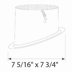 ACUITY BRANDS Acuity Brands 614WWH Juno Sloped Trim WHT RD Halogen 7-5/16 in ID