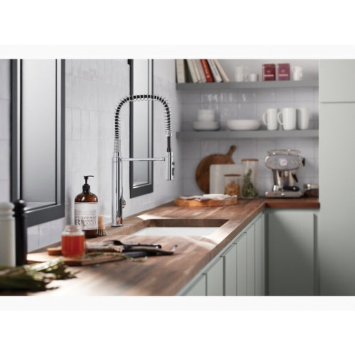 KOHLER Kohler K-24982-BL Kohler Simplice Semi-Professional Pull-Down Kitchen Faucet 1.5 gpm 1 Handle Matte Black