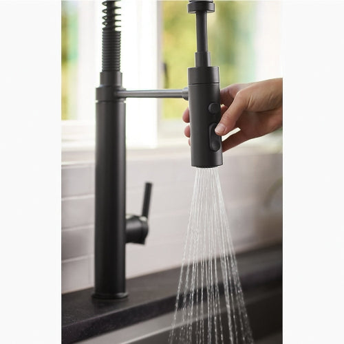 KOHLER Kohler K-24982-BL Kohler Simplice Semi-Professional Pull-Down Kitchen Faucet 1.5 gpm 1 Handle Matte Black