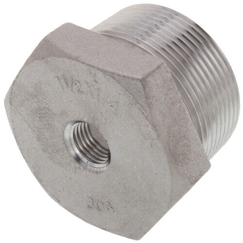 MERIT BRASS Merit Brass K414-2406 Hex Head Pipe Bushing, 1-1/2 x 3/8 in Nominal, MNPT x FNPT