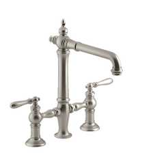 Kohler K-76519-4-VS Kitchen Sink Faucet 1.5 gpm Two Handle Vibrant Stainless
