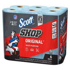 KIMBERLY-CLARK Kimberly-Clark 75180 Scott Shop Towels Absorbent Towel 55 Sheet 1 Ply 6 Pack