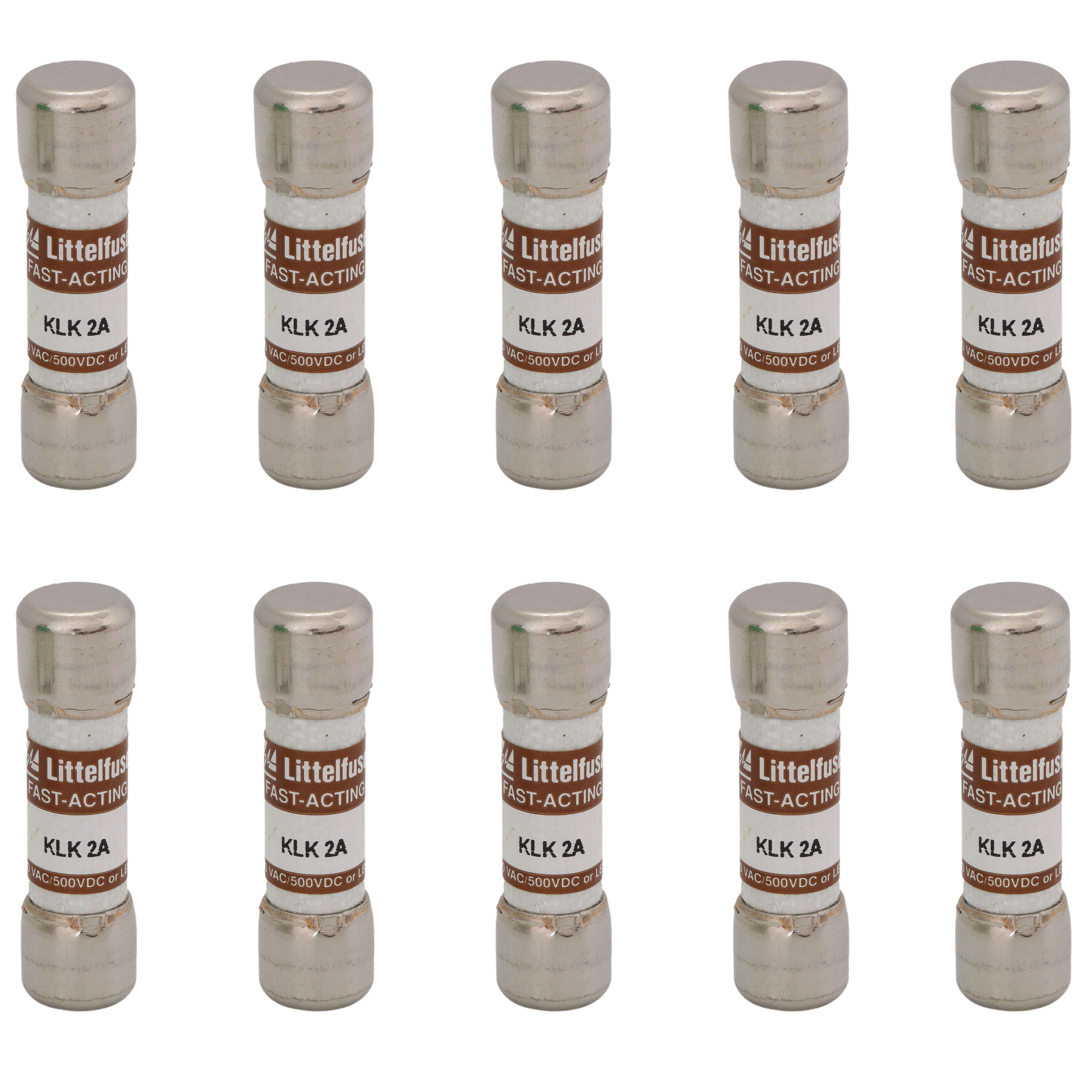 LITTELFUSE Littelfuse KLK002 Fast-Acting Midget Fuse 2 Amp 600VAC 500VDC