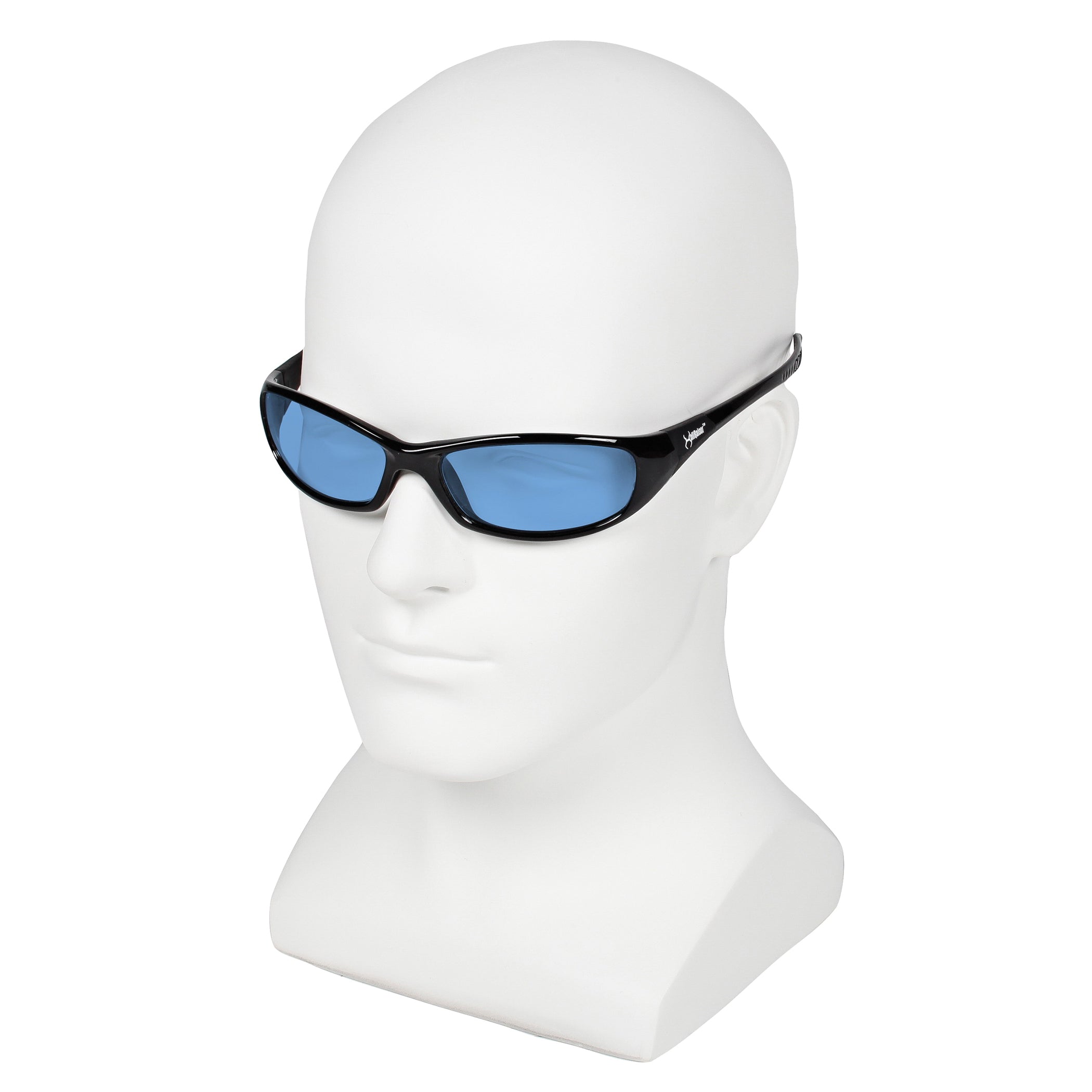 KLEENGUARD KleenGuard 20542 V40 Hellraiser Lightweight Safety Glasses Anti-Scratch Light Blue Lens Black Frame