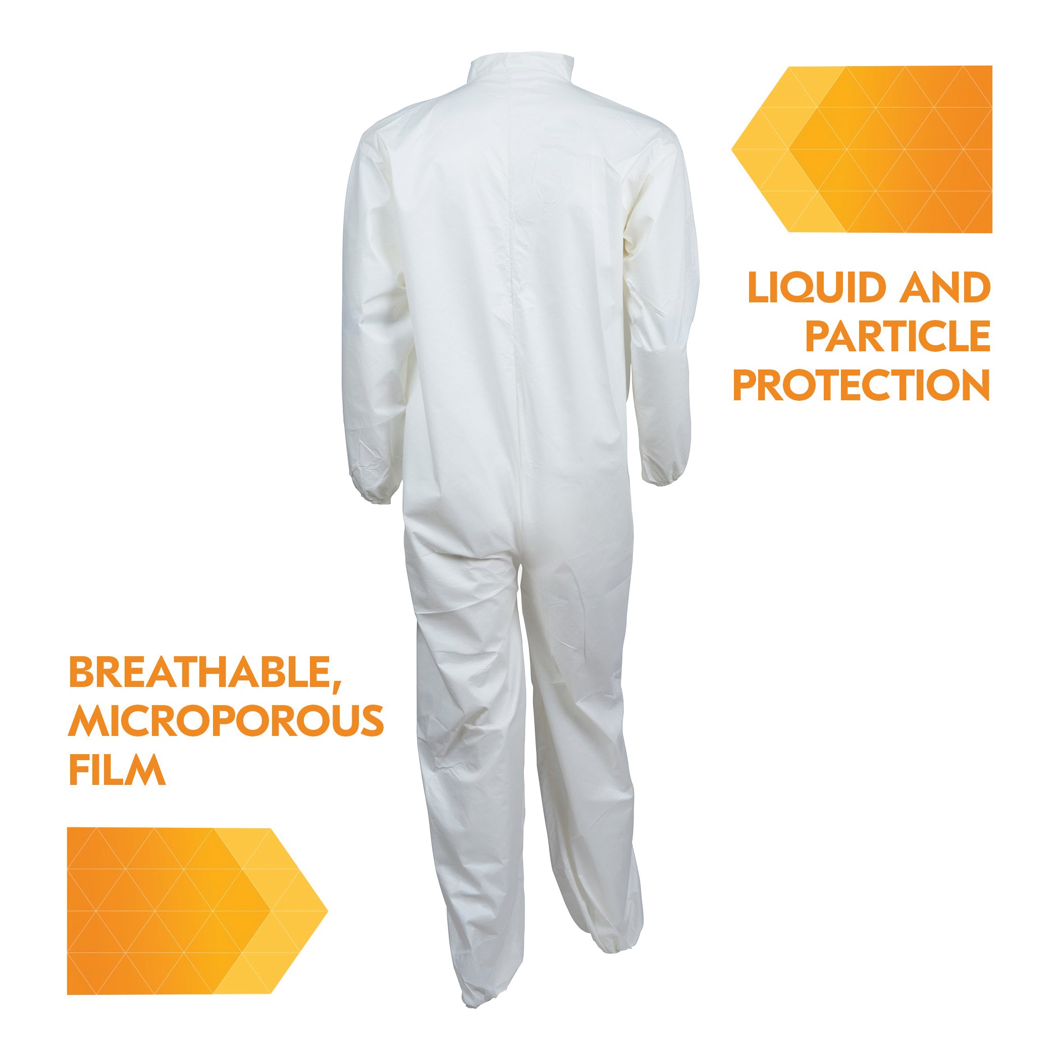KLEENGUARD Kleenguard 44316 Collared Disp. Coveralls White 3XL PK25